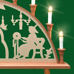 Detail Schwibbogen Johann-Georgen-Städter mit Pyramide, 67 cm