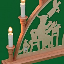 Detail Schwibbogen Johann-Georgen-Städter mit Pyramide, 67 cm