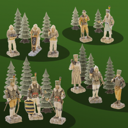 Bergmänner Figuren für 4-stöckige Pyramide